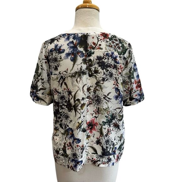 Rebecca Taylor Silk Floral Tee Blouse - Picture 2 of 5